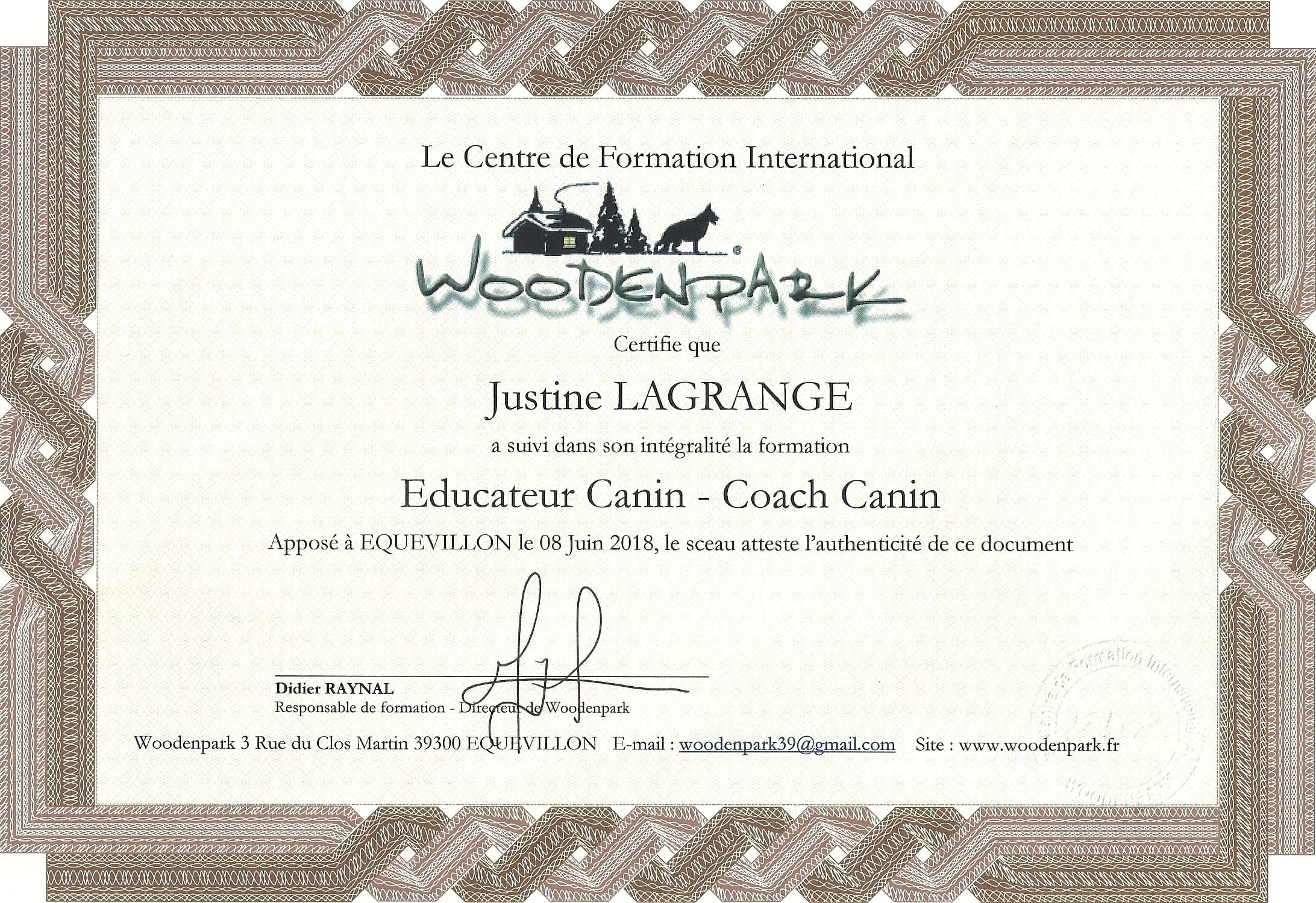 Diplôme comportementaliste